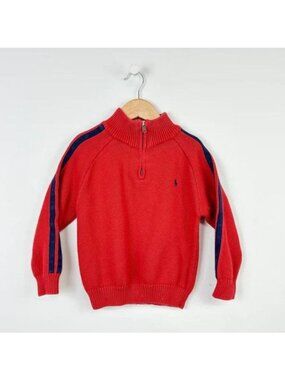 Polo Ralph Lauren Cable Knit Half-Zip Sweater/ kids medium